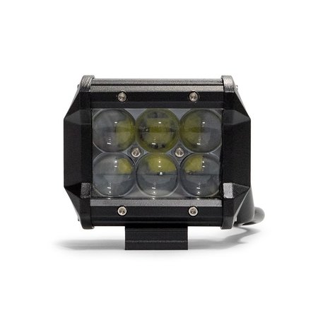 DV8 OFFROAD 4 INCH CUBE LED LIGHT 18W SPOT 3W LED CHROME B4CE18W3W